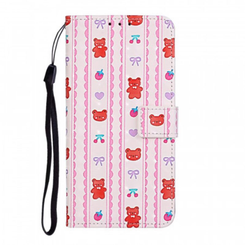 Folio Cover Samsung Galaxy S20 Ultra Con Cinturino Regolabile Teddy Bears