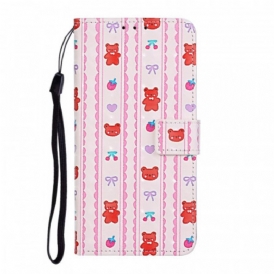 Folio Cover Samsung Galaxy S20 Ultra Con Cinturino Regolabile Teddy Bears