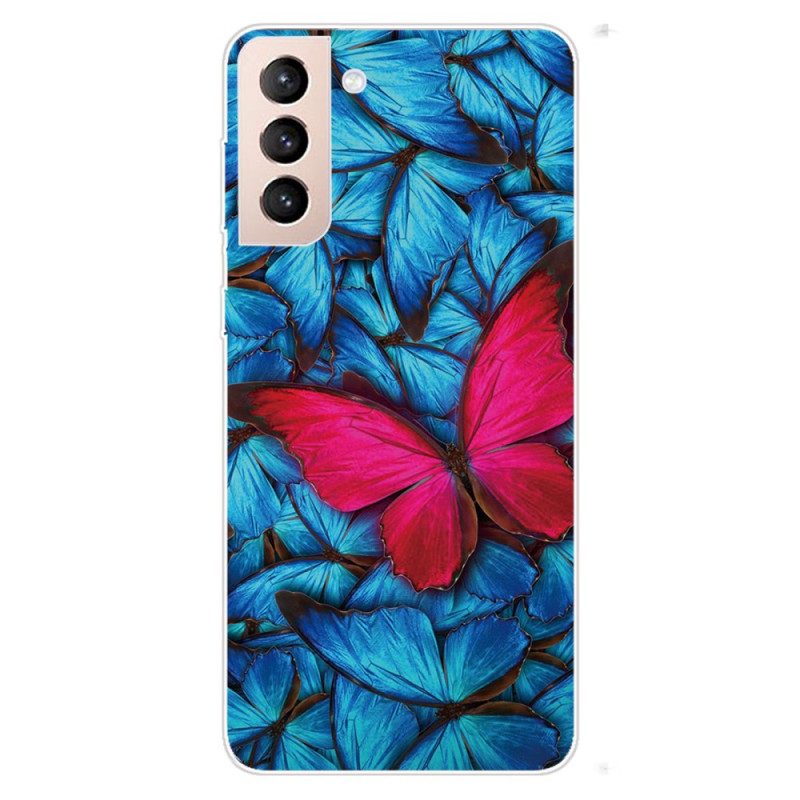 Cover Samsung Galaxy S22 5G Farfalle Flessibili