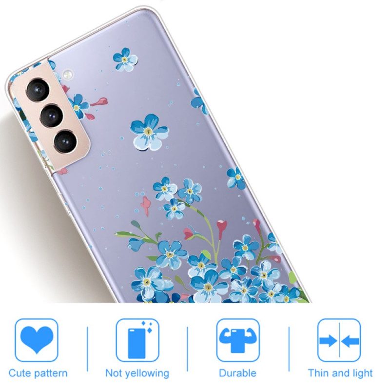 Cover Samsung Galaxy S22 5G Fiori Blu