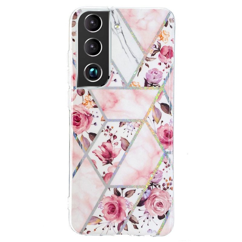 Cover Samsung Galaxy S22 5G Fiori Marmorizzati