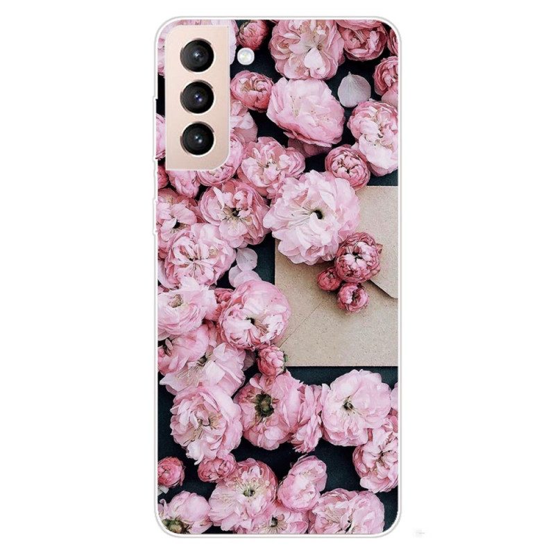 Cover Samsung Galaxy S22 5G Fiori Rosa