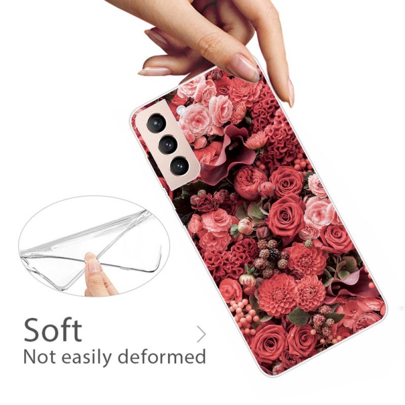 Cover Samsung Galaxy S22 5G Fiori Rosa