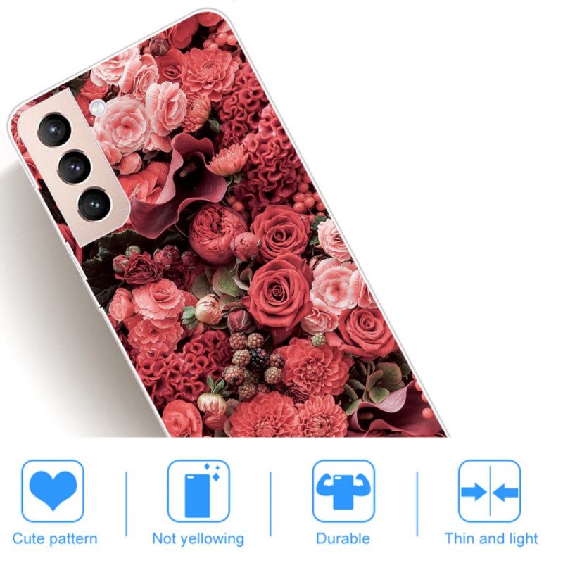 Cover Samsung Galaxy S22 5G Fiori Rosa