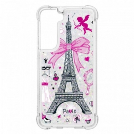 Cover Samsung Galaxy S22 5G Le Paillettes Della Torre Eiffel