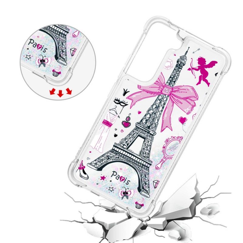 Cover Samsung Galaxy S22 5G Le Paillettes Della Torre Eiffel