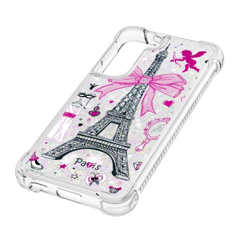 Cover Samsung Galaxy S22 5G Le Paillettes Della Torre Eiffel