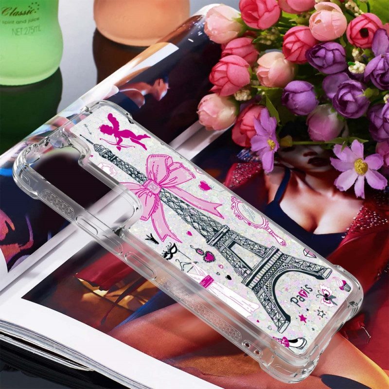 Cover Samsung Galaxy S22 5G Le Paillettes Della Torre Eiffel