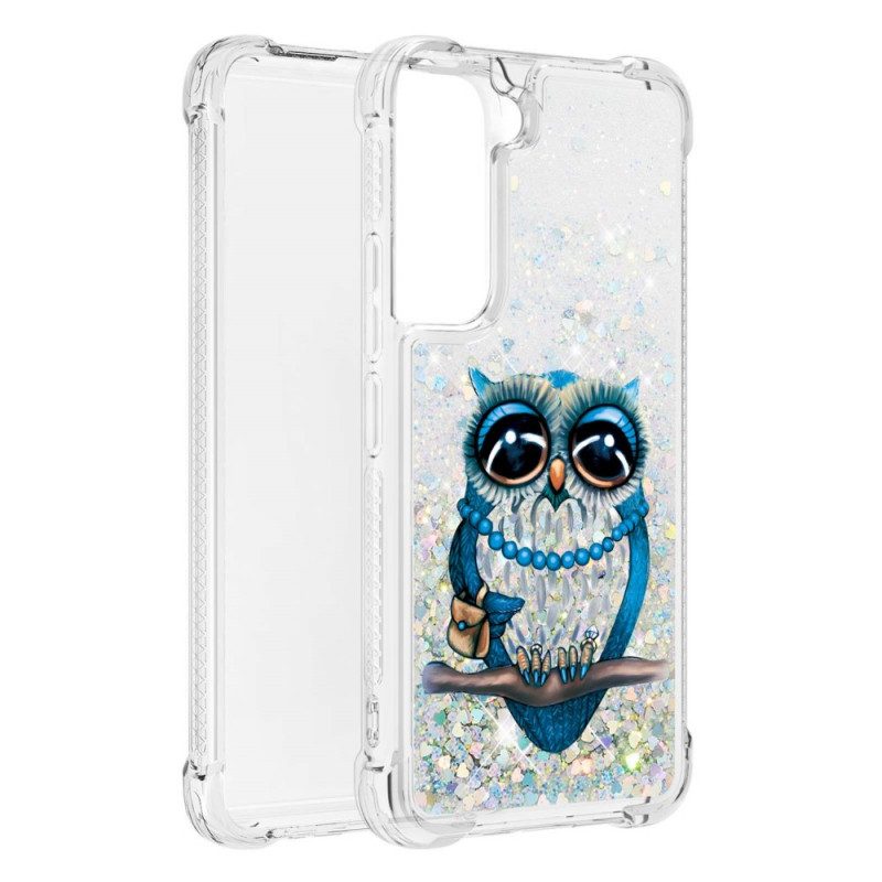 Cover Samsung Galaxy S22 5G Miss Owl Paillettes