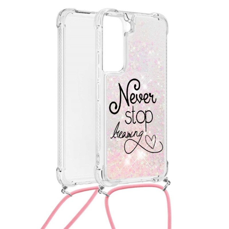 Cover Samsung Galaxy S22 5G Never Stop Glitter Coulisse