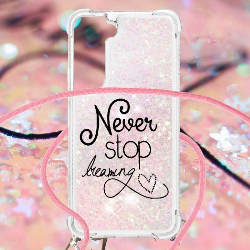 Cover Samsung Galaxy S22 5G Never Stop Glitter Coulisse