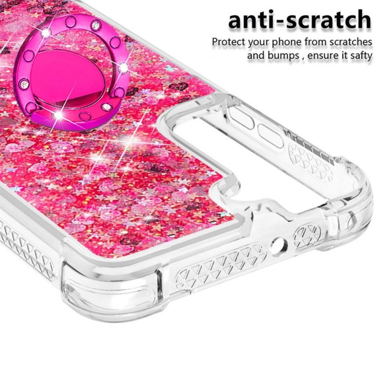 Cover Samsung Galaxy S22 5G Paillettes Con Supporto Ad Anello