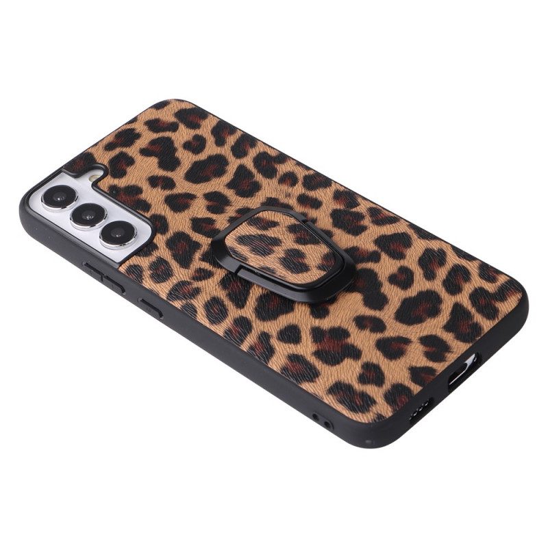 Cover Samsung Galaxy S22 5G Porta Anelli In Pelle Stile