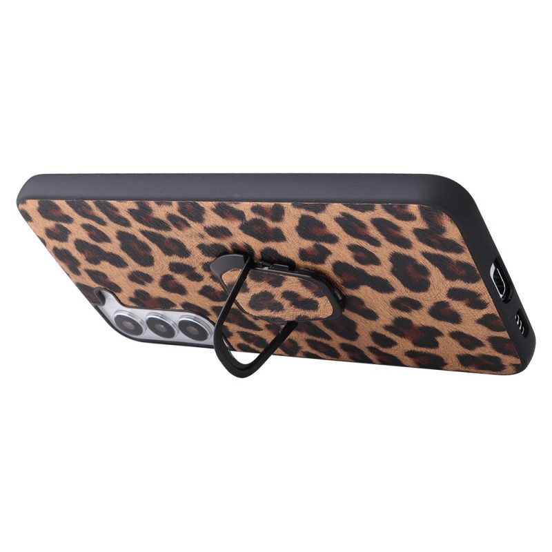 Cover Samsung Galaxy S22 5G Porta Anelli In Pelle Stile