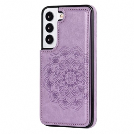 Cover Samsung Galaxy S22 5G Portacarte Con Stampa Mandala