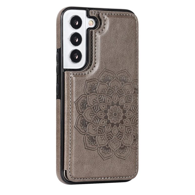 Cover Samsung Galaxy S22 5G Portacarte Con Stampa Mandala