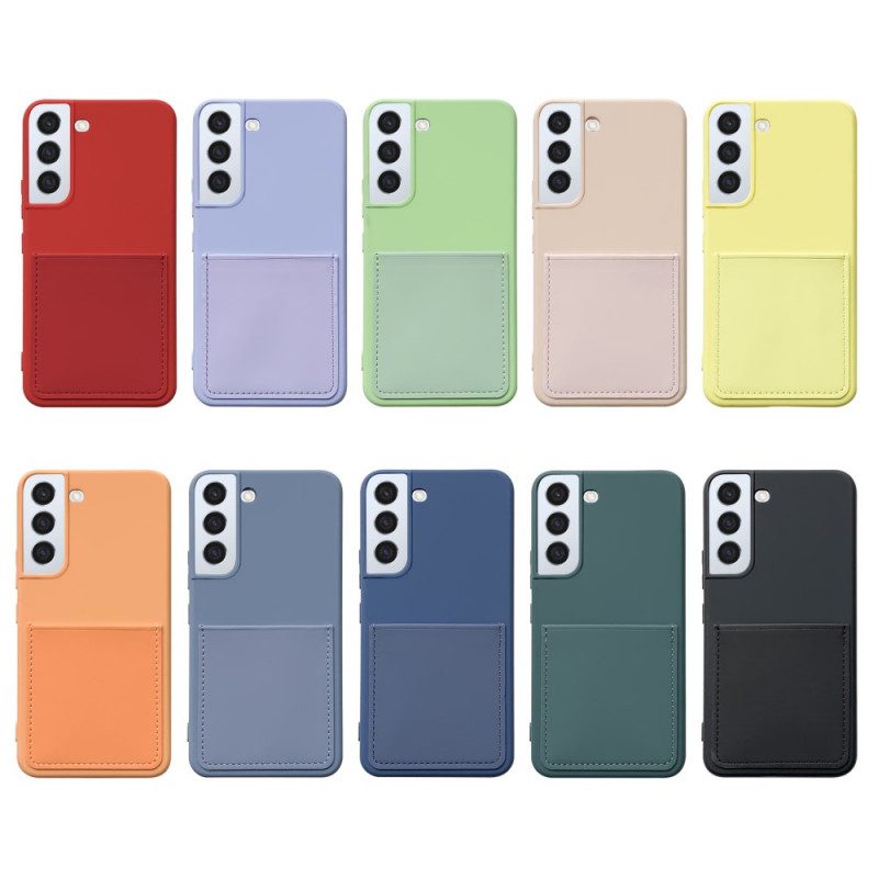 Cover Samsung Galaxy S22 5G Portacarte In Silicone Liquido