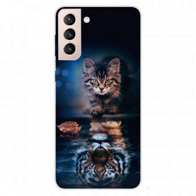 Cover Samsung Galaxy S22 5G Riflessione Del Gatto