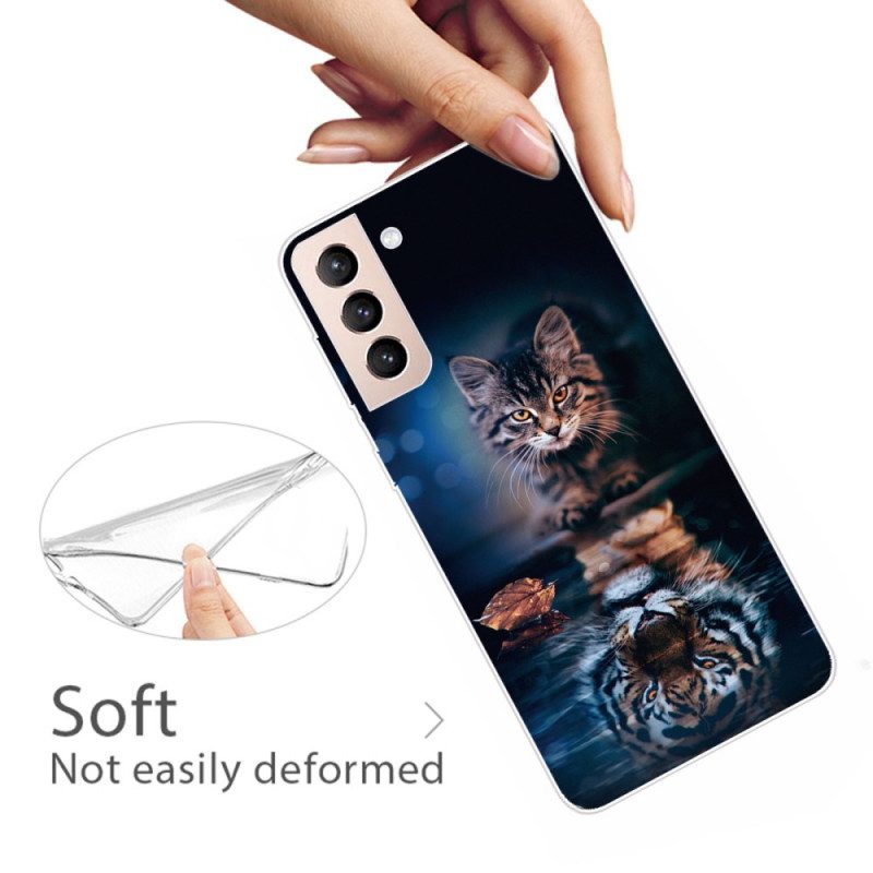 Cover Samsung Galaxy S22 5G Riflessione Del Gatto