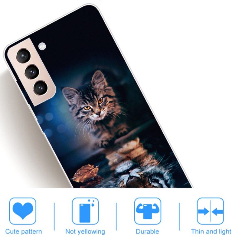 Cover Samsung Galaxy S22 5G Riflessione Del Gatto