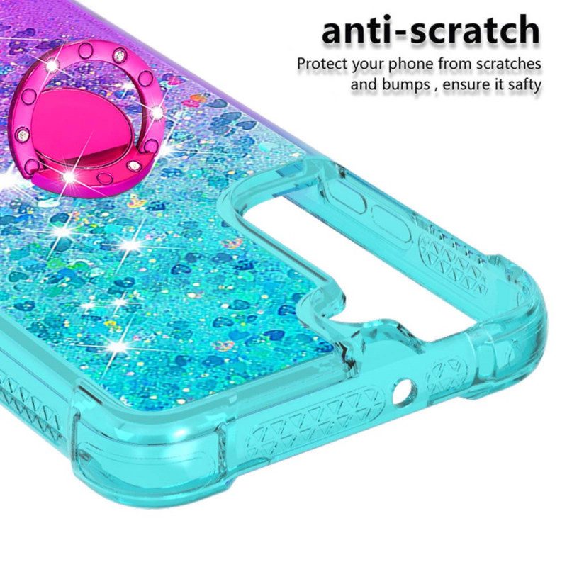 Cover Samsung Galaxy S22 5G Staffa Ad Anello Glitterata