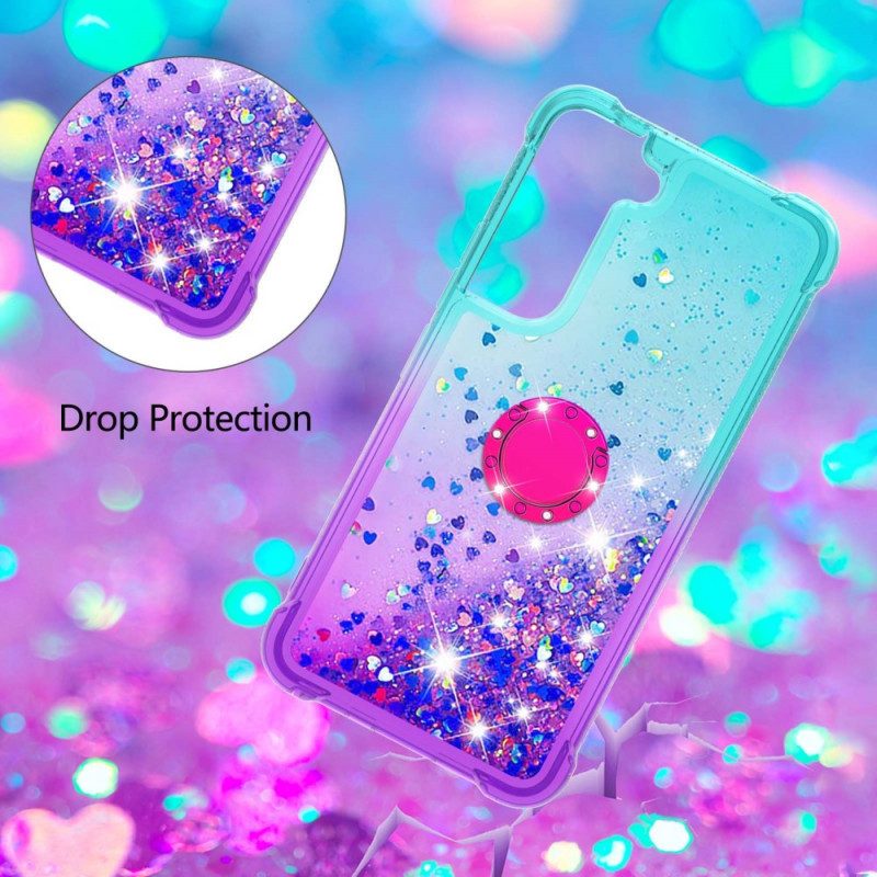 Cover Samsung Galaxy S22 5G Staffa Ad Anello Glitterata