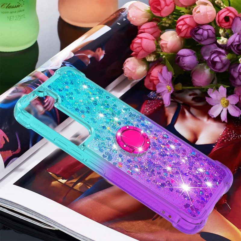 Cover Samsung Galaxy S22 5G Staffa Ad Anello Glitterata