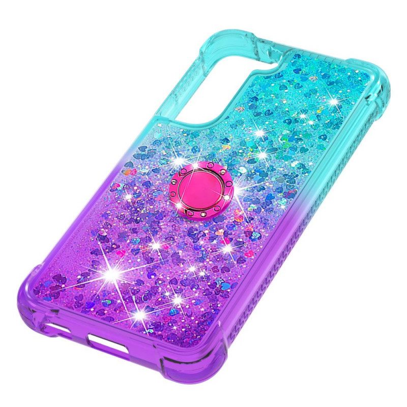 Cover Samsung Galaxy S22 5G Staffa Ad Anello Glitterata