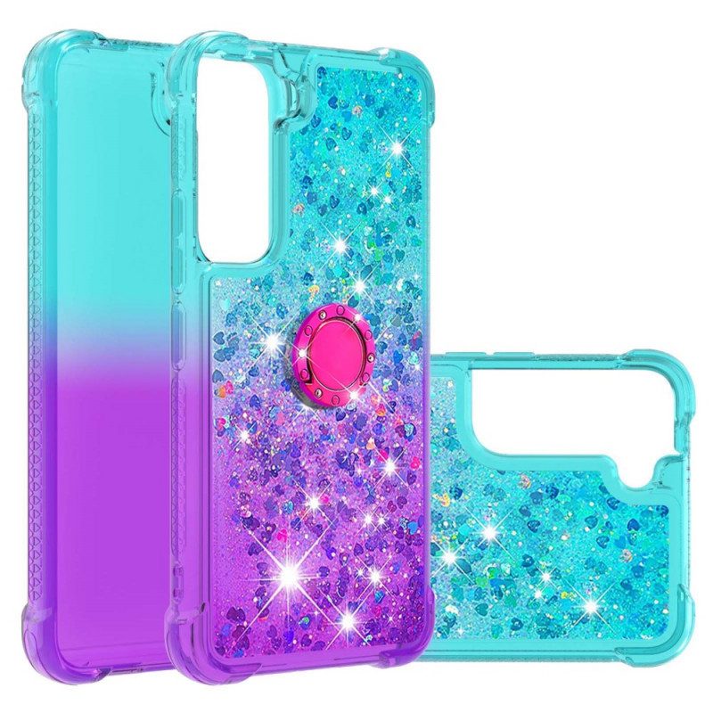 Cover Samsung Galaxy S22 5G Staffa Ad Anello Glitterata