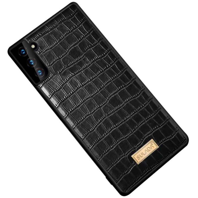 Cover Samsung Galaxy S22 5G Sulada Effetto Pelle Di Coccodrillo