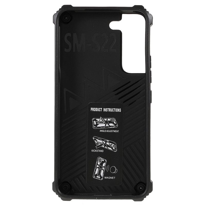 Cover Samsung Galaxy S22 5G Supporto Rimovibile Mimetico