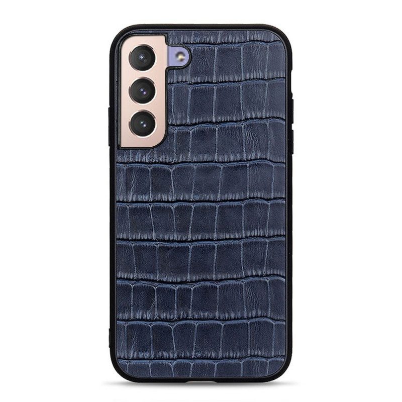 Cover Samsung Galaxy S22 5G Vera Pelle Di Coccodrillo