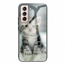 Cover Samsung Galaxy S22 5G Vetro Temperato Gattino