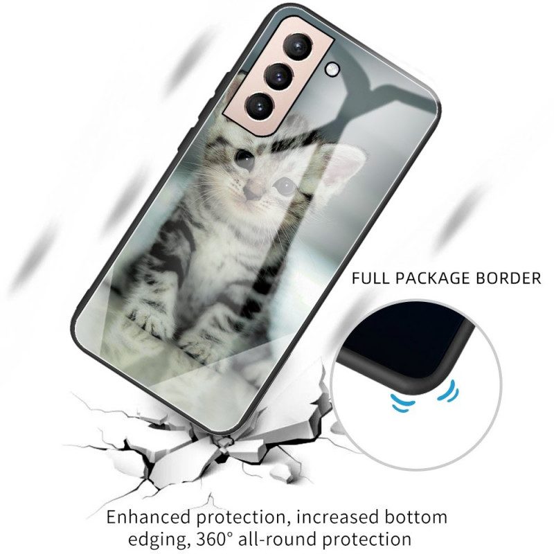 Cover Samsung Galaxy S22 5G Vetro Temperato Gattino