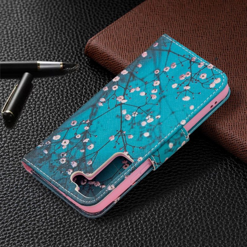 Custodia A Portafoglio Samsung Galaxy S22 5G Albero In Fiore