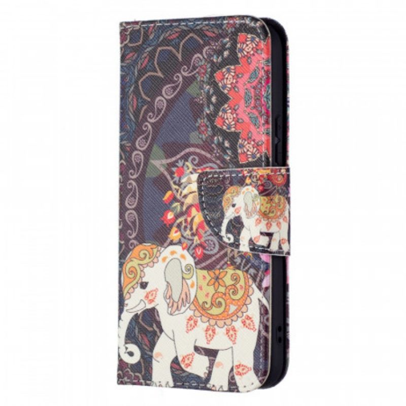 Custodia A Portafoglio Samsung Galaxy S22 5G Elefante Indiano