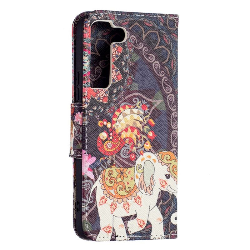 Custodia A Portafoglio Samsung Galaxy S22 5G Elefante Indiano