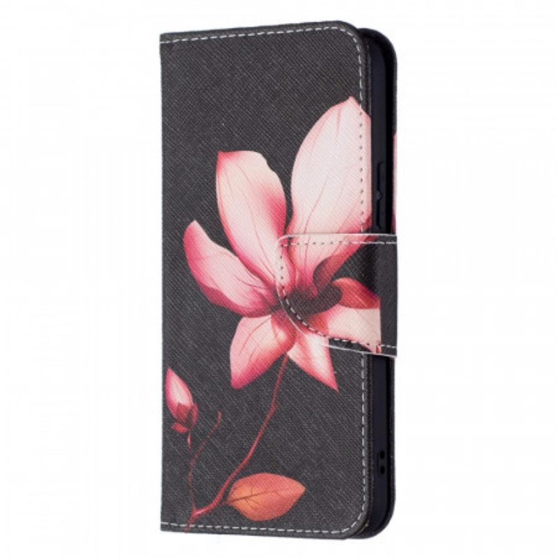 Custodia A Portafoglio Samsung Galaxy S22 5G Fiore Rosa