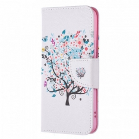 Custodia in pelle Samsung Galaxy S22 5G Albero Fiorito