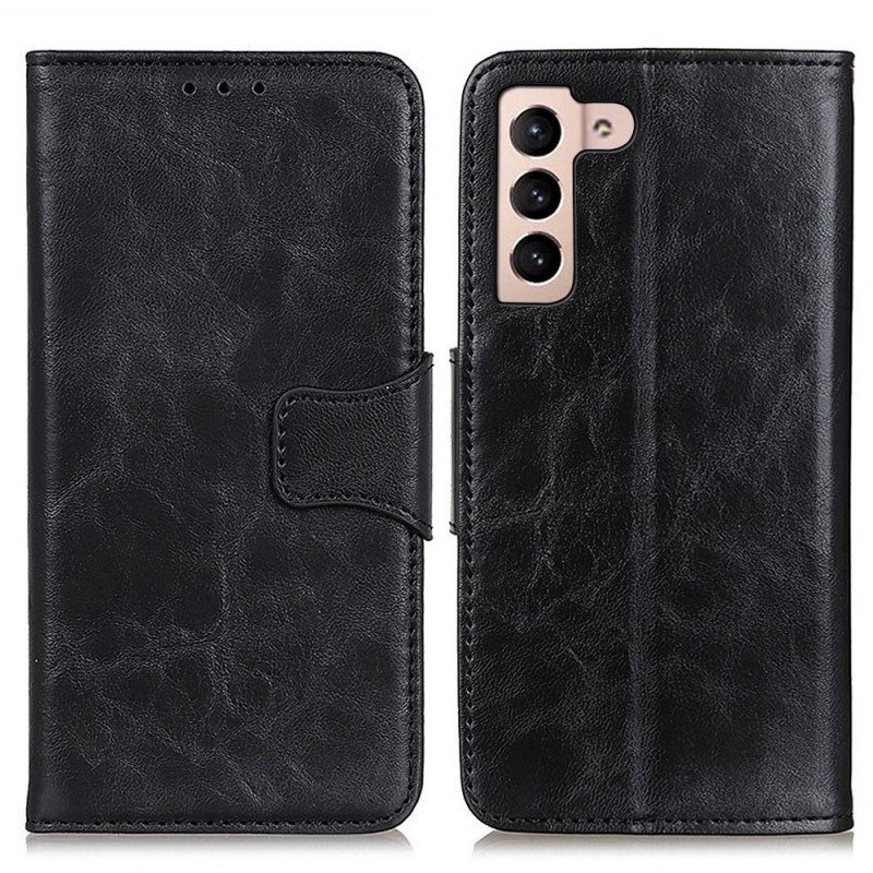 Custodia in pelle Samsung Galaxy S22 5G Chiusura Reversibile In Pelle Crosta