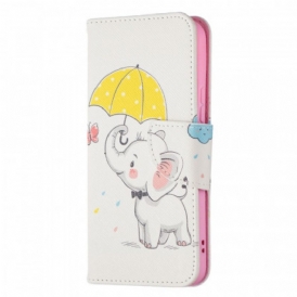 Custodia in pelle Samsung Galaxy S22 5G Cucciolo Di Elefante