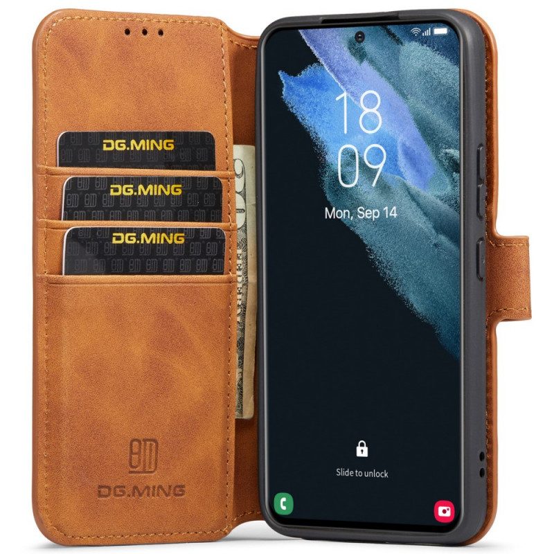 Custodia in pelle Samsung Galaxy S22 5G Dg.ming Retro