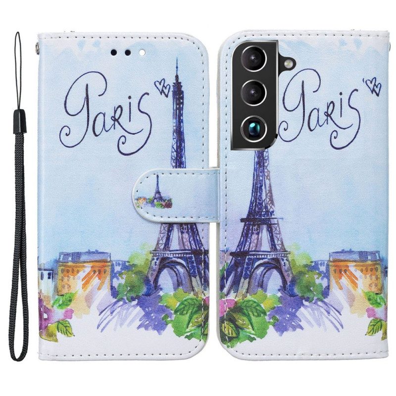 Custodia in pelle Samsung Galaxy S22 5G Dipingere Parigi