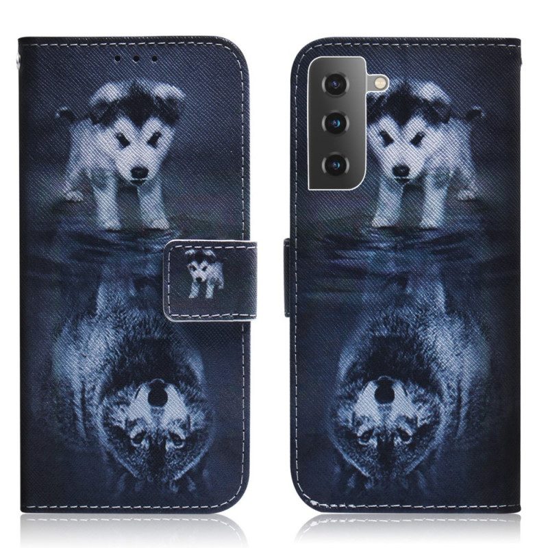 Custodia in pelle Samsung Galaxy S22 5G Ernesto Il Lupo