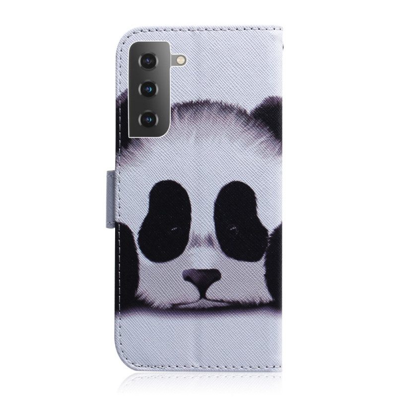 Custodia in pelle Samsung Galaxy S22 5G Faccia Da Panda