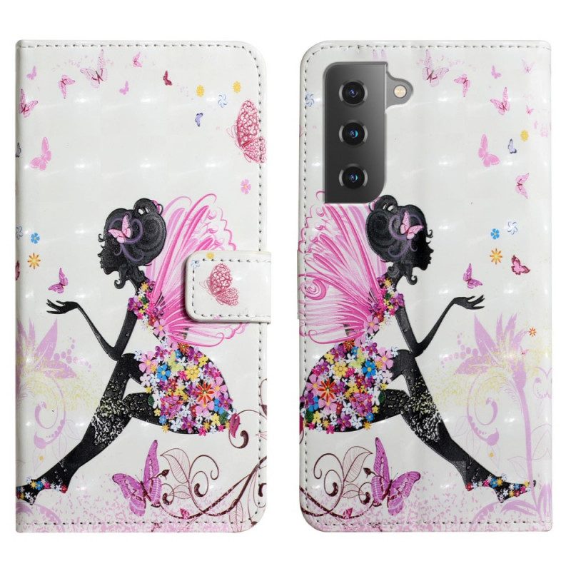 Custodia in pelle Samsung Galaxy S22 5G Fata Magica