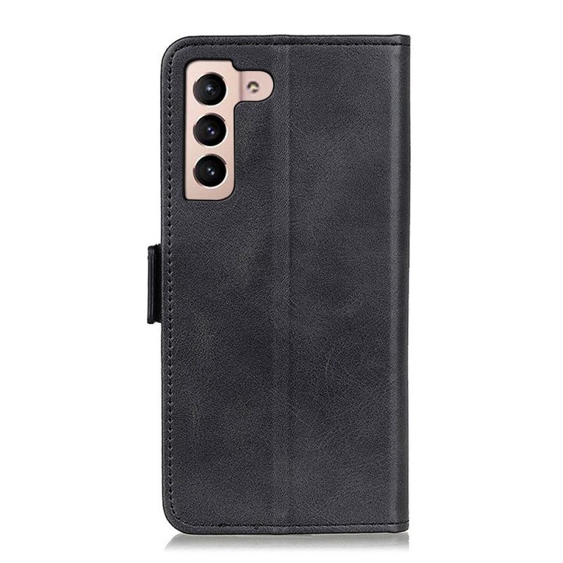 Custodia in pelle Samsung Galaxy S22 5G Folio Cover Doppio Lembo