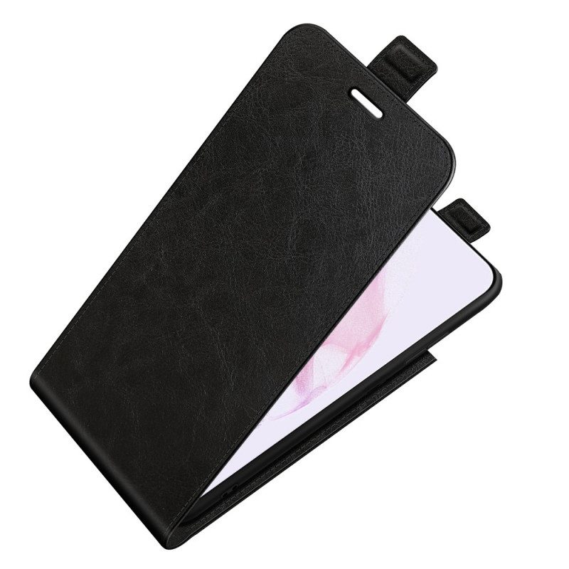 Custodia in pelle Samsung Galaxy S22 5G Folio Cover Patta Verticale Effetto Pelle