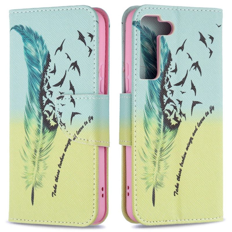 Custodia in pelle Samsung Galaxy S22 5G Impara A Volare