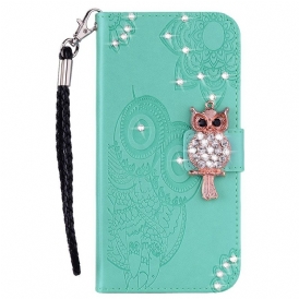 Custodia in pelle Samsung Galaxy S22 5G Mandala E Fascino Del Gufo